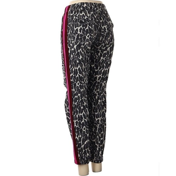 Mother The No Zip Misfit Jungle Eyes Animal Print Linen Striped Jogger Pants 26 - Picture 4 of 10